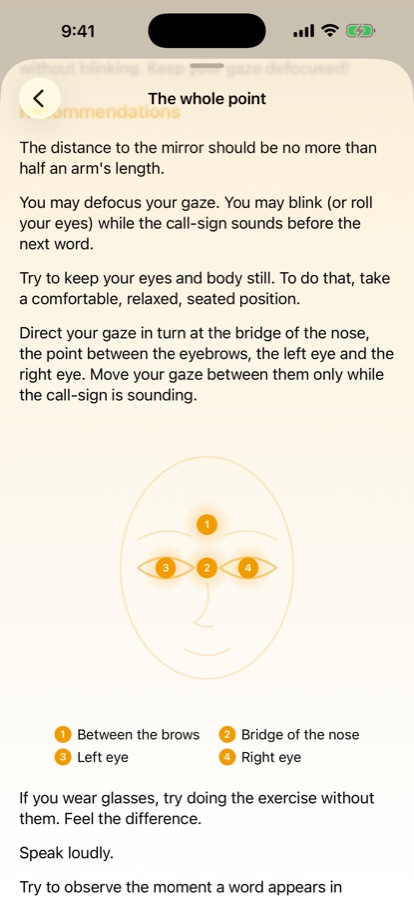 The whole point page in the app